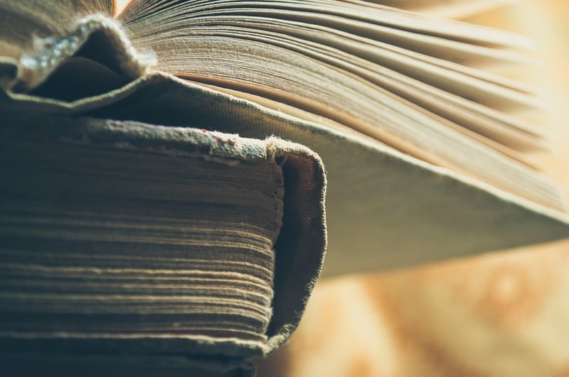 Old books in a library